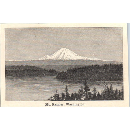 Mount Rainier Washington 1901 Engraving AF2-P3