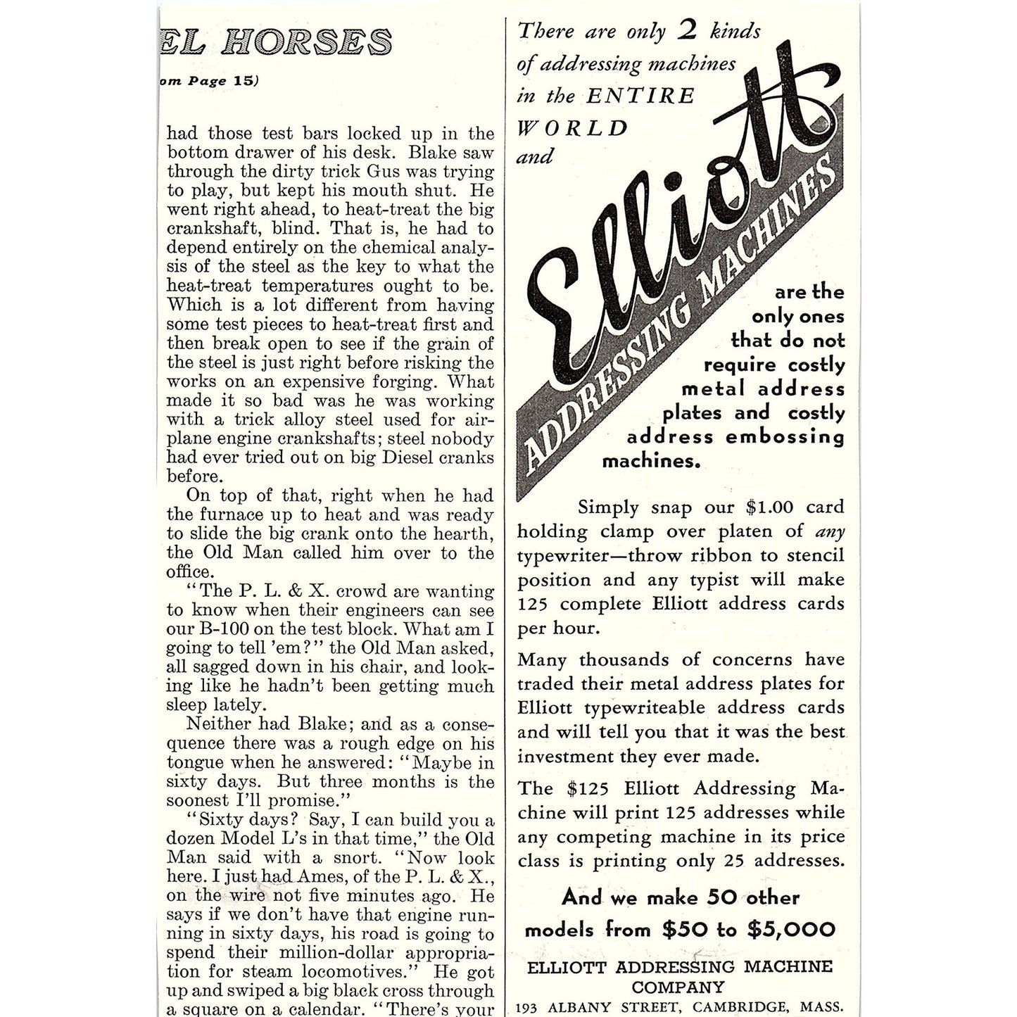 Elliott Addressing Machine Company Cambridge MA 1937 Ad SAG4-3
