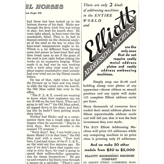 Elliott Addressing Machine Company Cambridge MA 1937 Ad SAG4-3