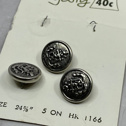 Vintage Lot of 3 Majesty British Lion Crest Silver Tone 24 5/8 1166 SE2