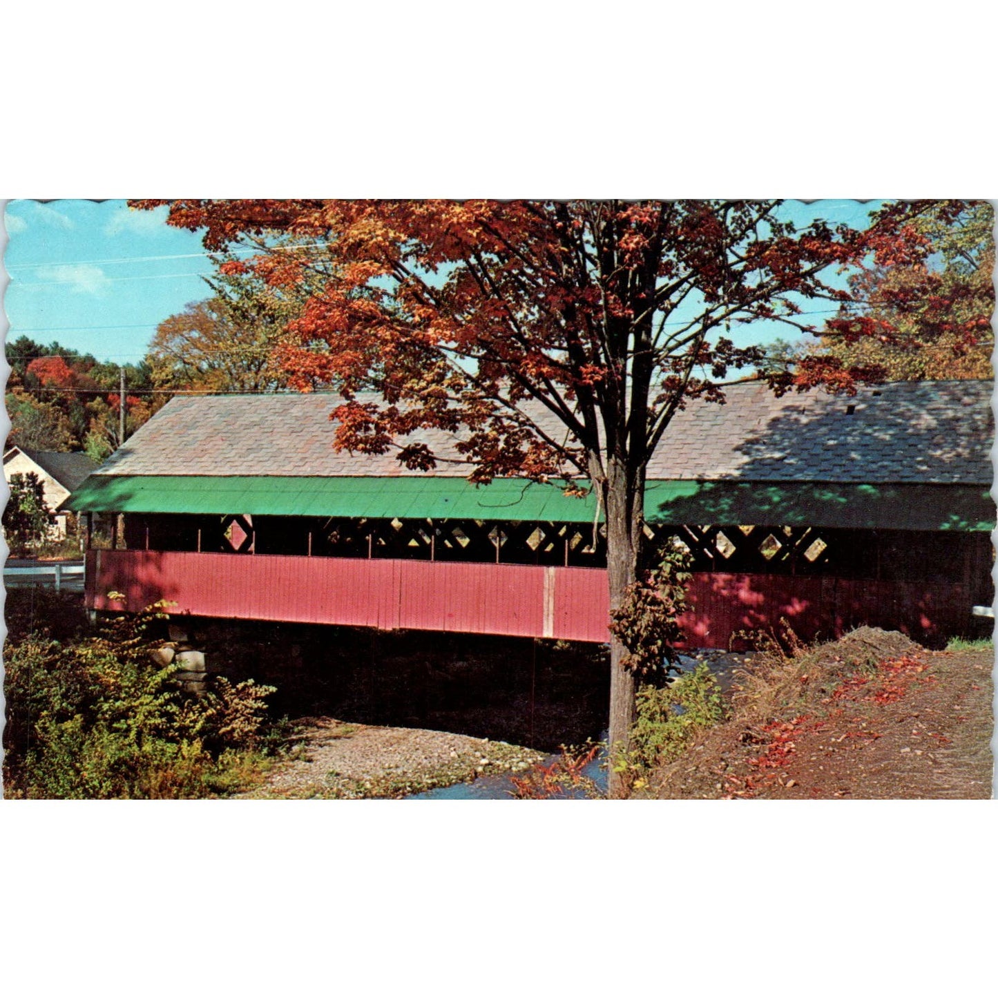 Brattleboro Vermont Creamery Covered Bridge Postcard PC1