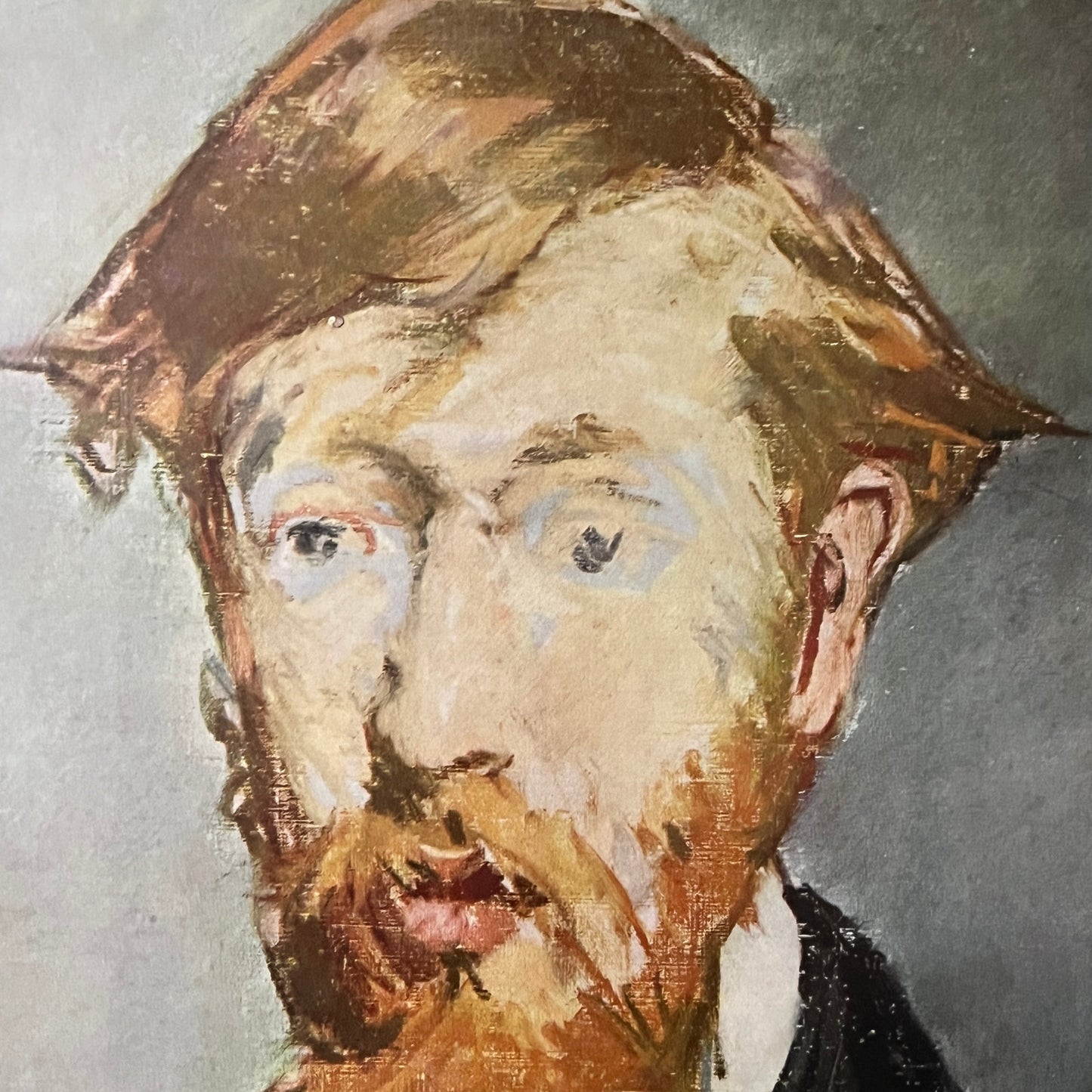 Edouard Manet Detail from George Moore Lithograph Vintage Art Print 9x12 V6