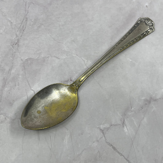 1920s Sheffield Art Nouveau Fleur De Lis Spoon 6" Vintage Silverplate TC5-OS-20