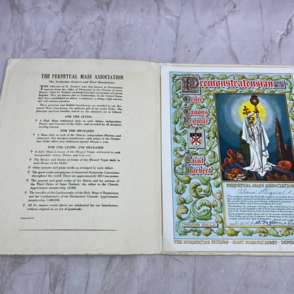 1964 Perpetual Mass Association Enrollment Certificate Depere Wisconsin TA9-E1