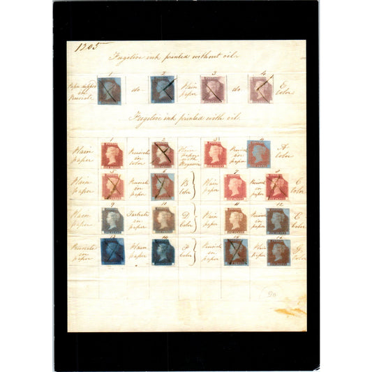 Original Sheet of 20 Rainbows Mark Bloxham Stamps Ltd Vintage Postcard PE5