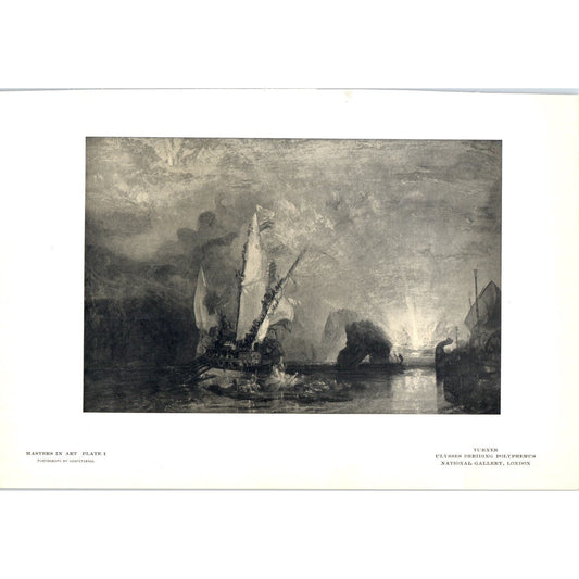 Ulysses Deriding Polyphemus - Turner c1905 Art Print D12