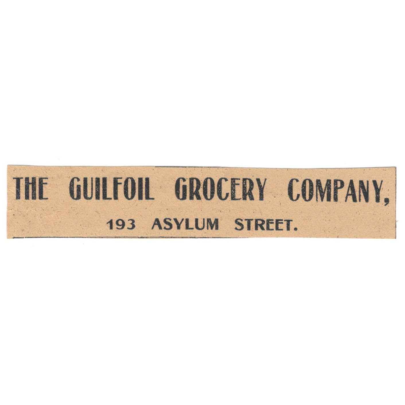 The Guilfoil Grocery Company Asylum Street Hartford 1901 Newspaper Ad AD8-H3
