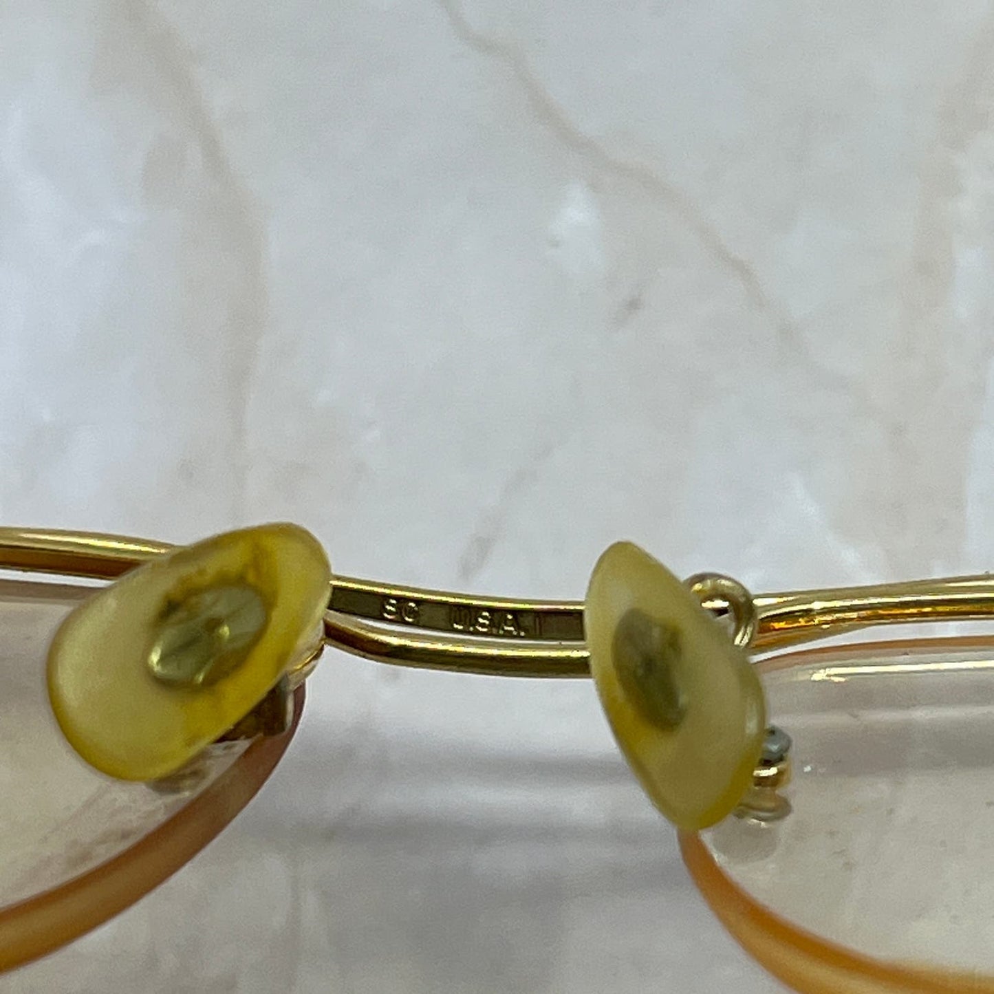 Vintage Aviator Rimless Gold Tone Eyeglasses Frames TD5G1-7