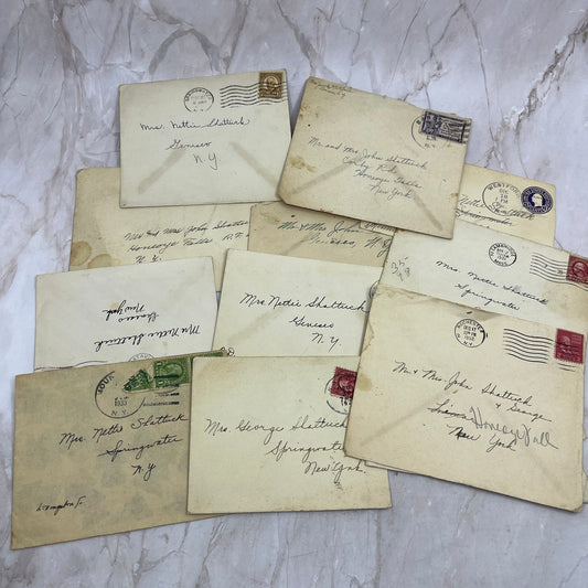 1920-50s John George Nettie Shattuck NY Set of Postal Cover Envelopes TG9-PC-6