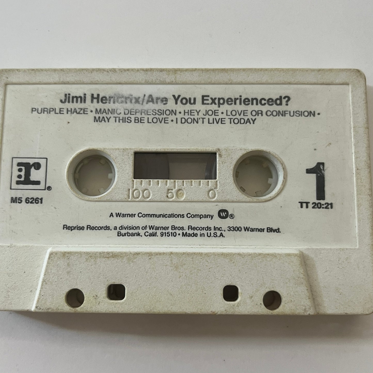 Jimi Hendrix - Are You Experienced Cassette Tape TB6-OT1