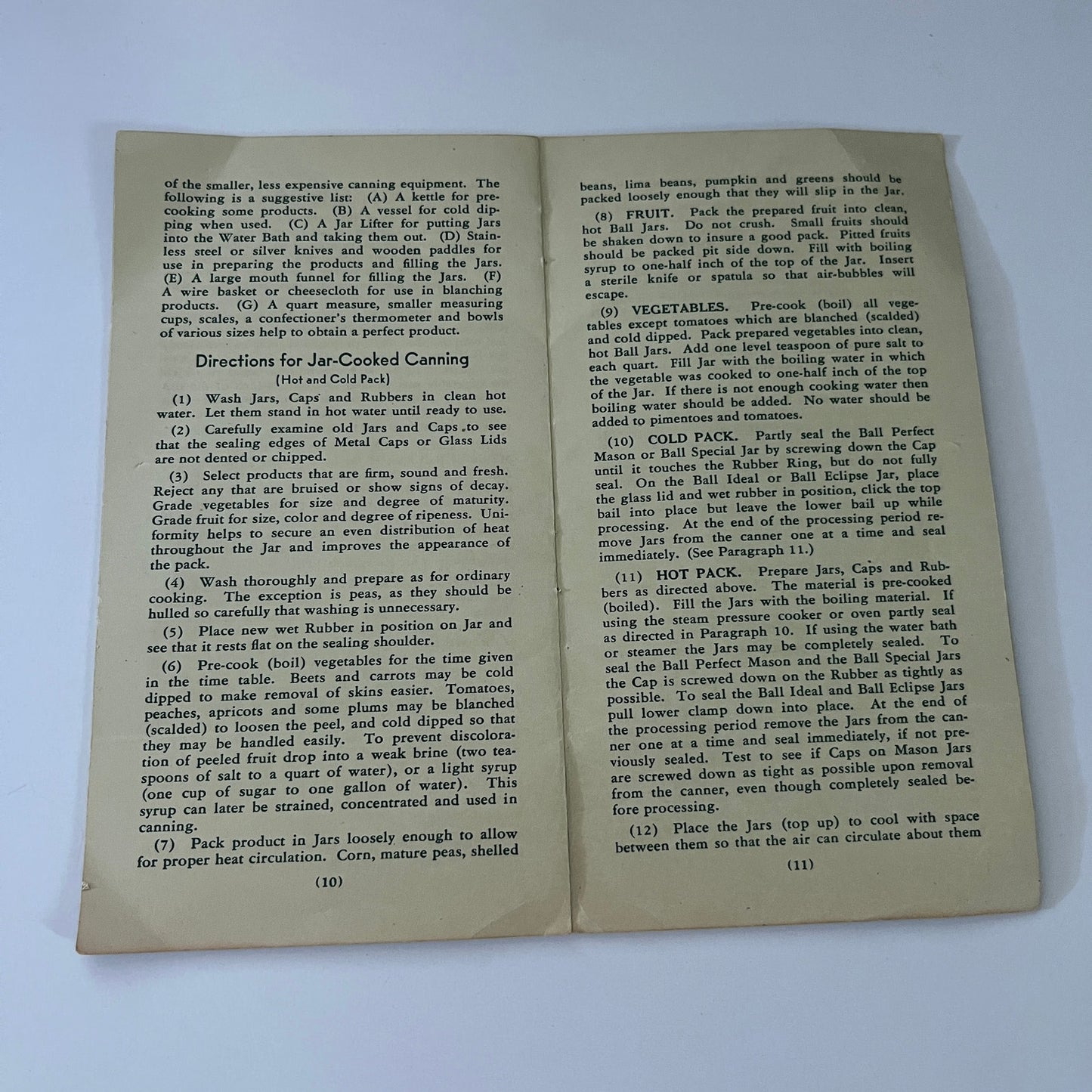 How to Can Fruits & Vegetables Ball Brothers Muncie IN Vintage Booklet  H3-5