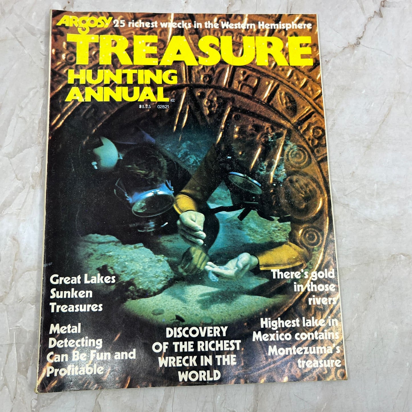 1975 Argosy Treasure Hunting Annual Magazine Gold Panning Metal Detectors M18