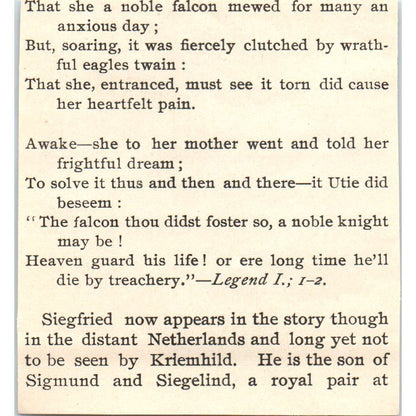 Siegfried's Departure for the Chase c1890 Victorian Print AE8-CH10