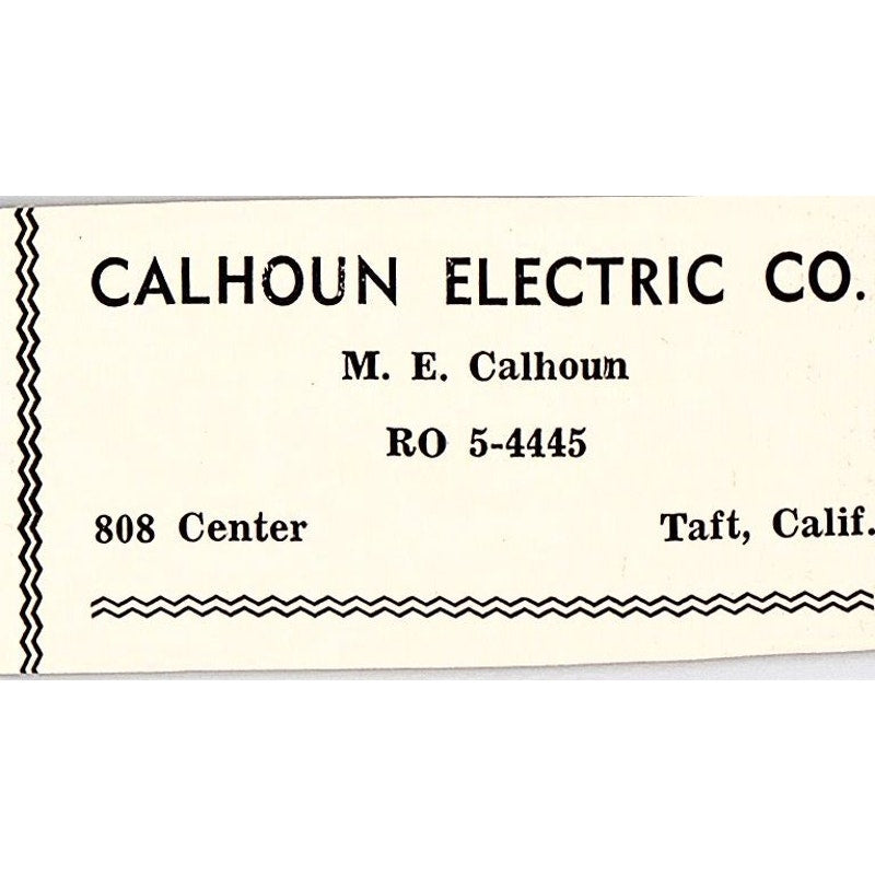 M.E. Calhoun Electric Co, B&G Service John Gill - Taft CA 1965 Ad AF8-S25
