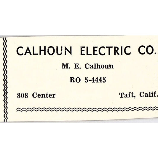 M.E. Calhoun Electric Co, B&G Service John Gill - Taft CA 1965 Ad AF8-S25