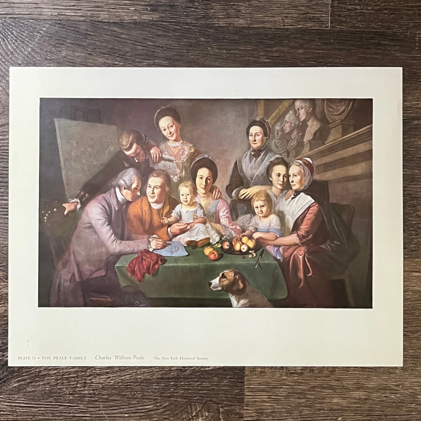 Vintage Charles Wilson Peale - The Peale Family Lithograph Art Print 9x12 V4