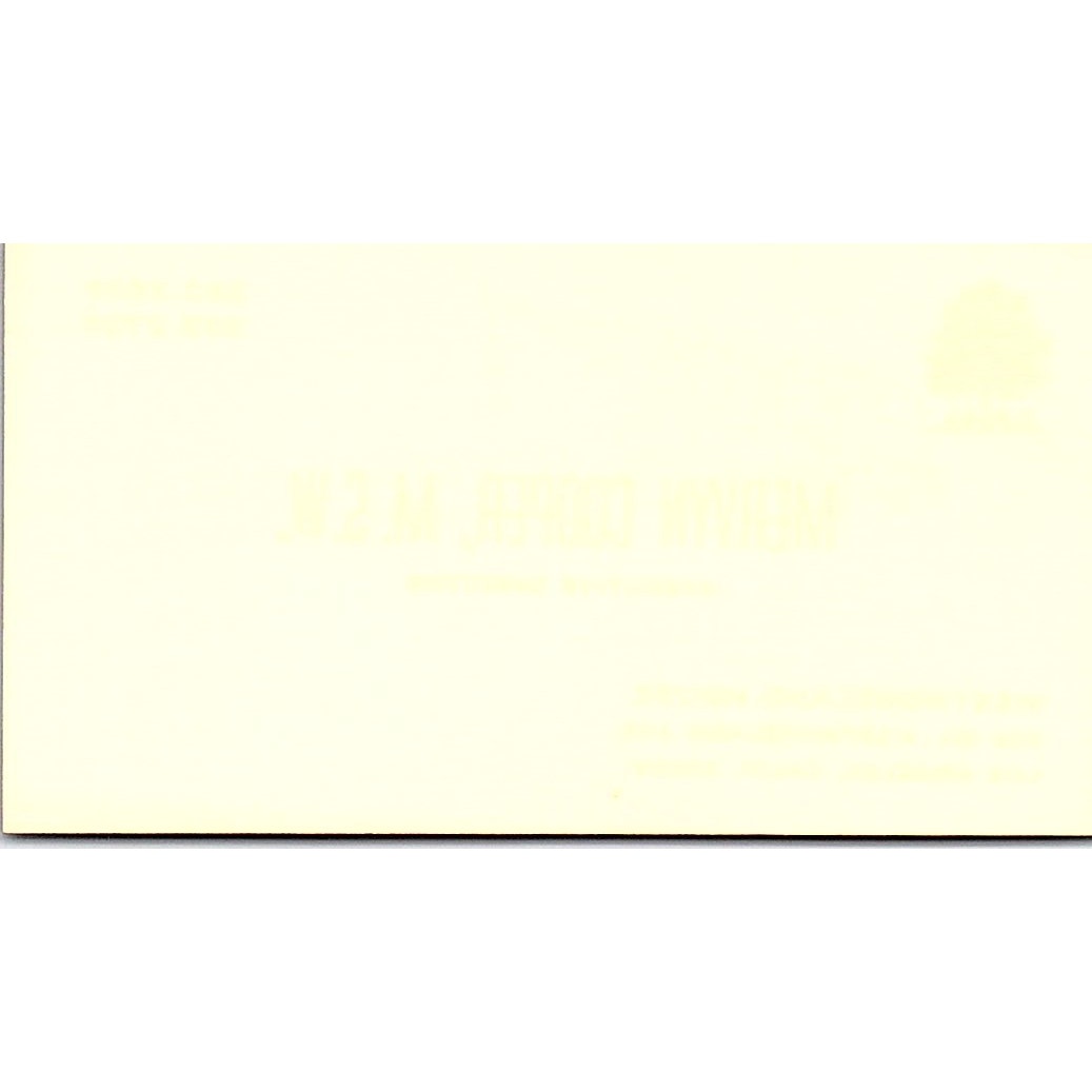 Margaret Stutts Toombs MS CCC Houston Vintage Business Card SD9-B7