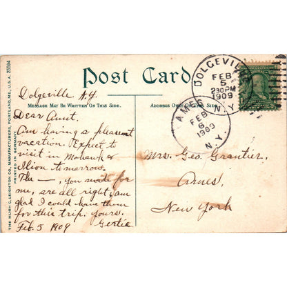 1909 Mohawk Valley Below Little Falls NY Original Postcard PC9