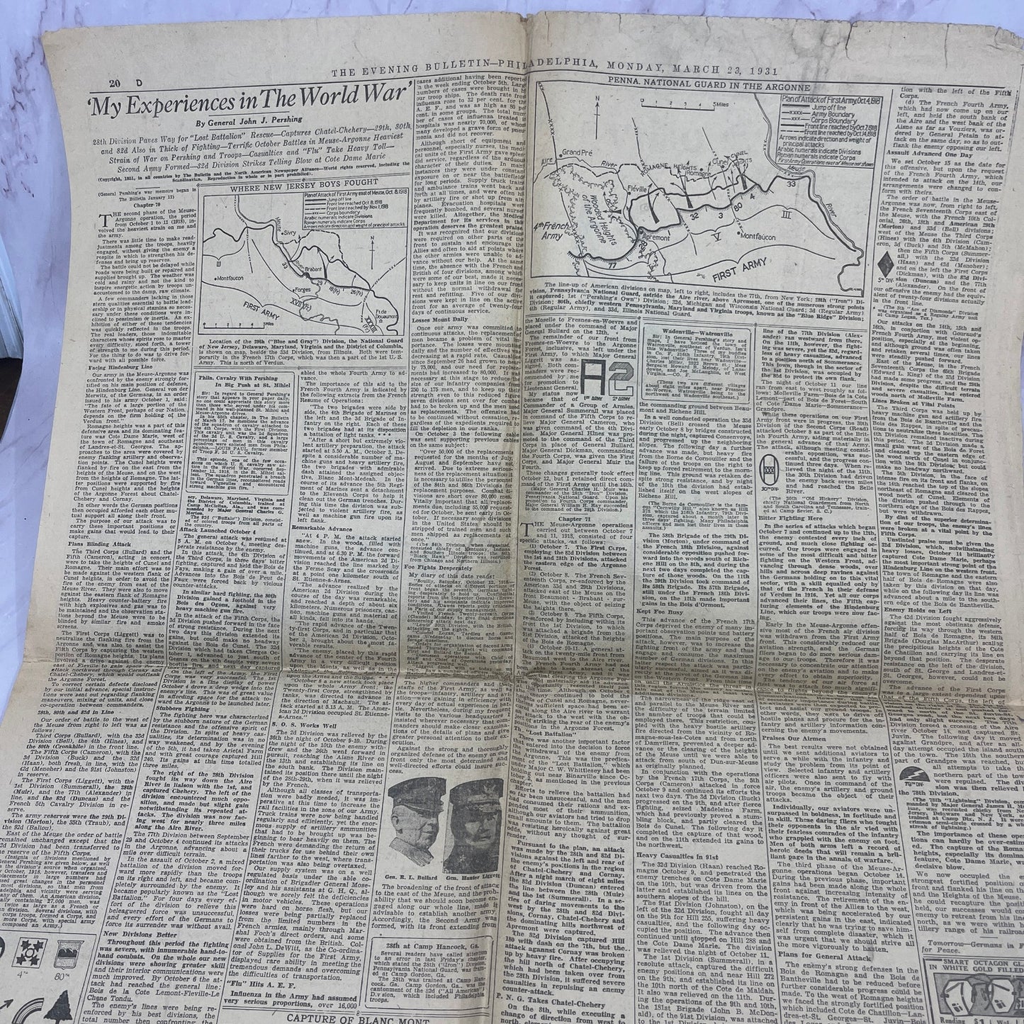 General Pershing - My Experiences in the World War 1936 Newspaper Articles V1-6