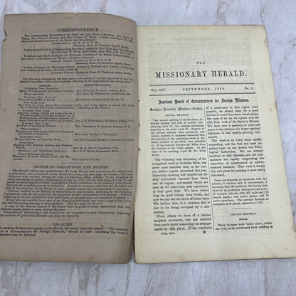 The Missionary Herald Magazine Sept 1858 Southern Armenian Mission TG8-Z