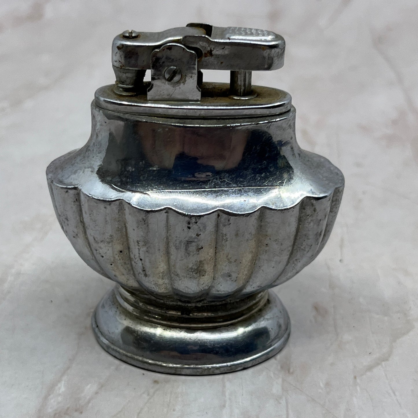1950s Chrome Scalloped Occupied Japan Table Lighter TL16