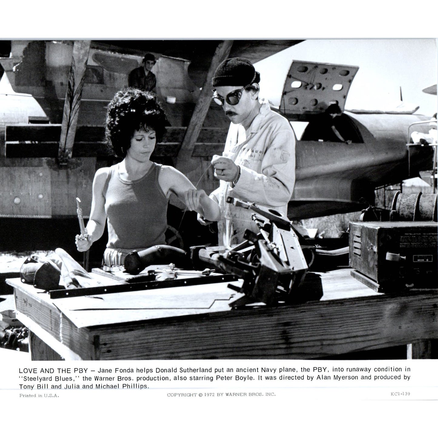 Love and the PBY Jane Fonda 1972 Movie Still Steelyard Blues 7.5x9.5 AE7