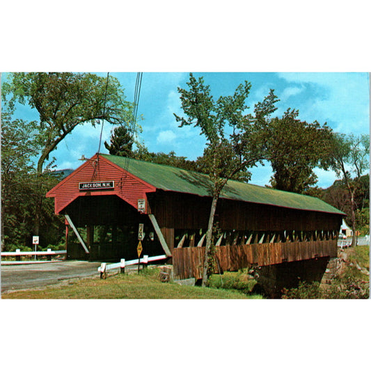Old Covered Bridge Jackson NH Vintage Covered Bridge Postcard PD6