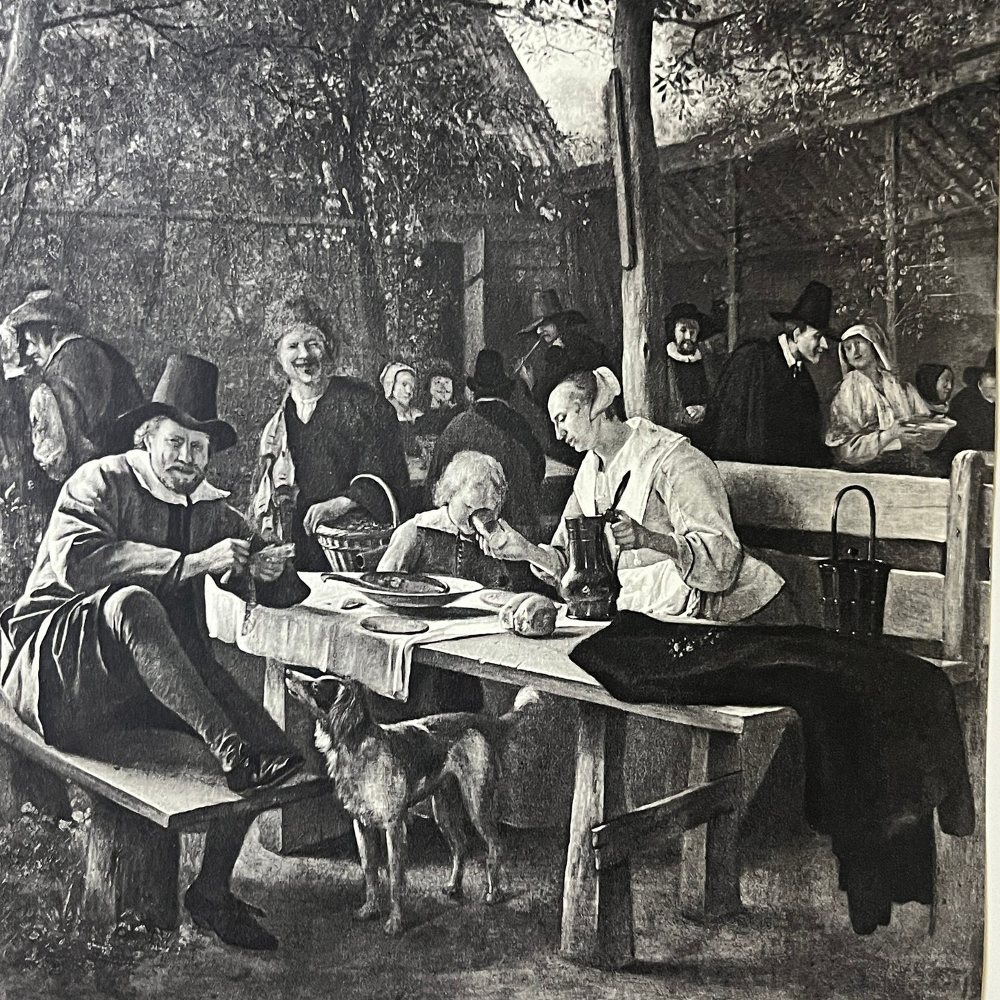 Jan Steen, Il Giardino Della Locanda Vintage Art Print 8x10 V5