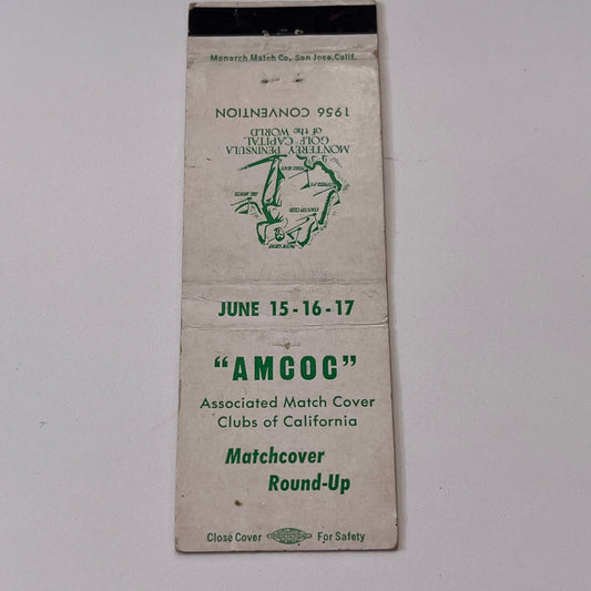 1956 AMCOC Matchcover Club of California Convention Matchbook Cover TB6-MB1-15