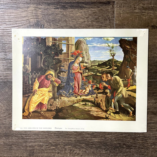 Adoration of the Shepherds - Mantegna Metropolitan Museum of Art Print 9x12 V11