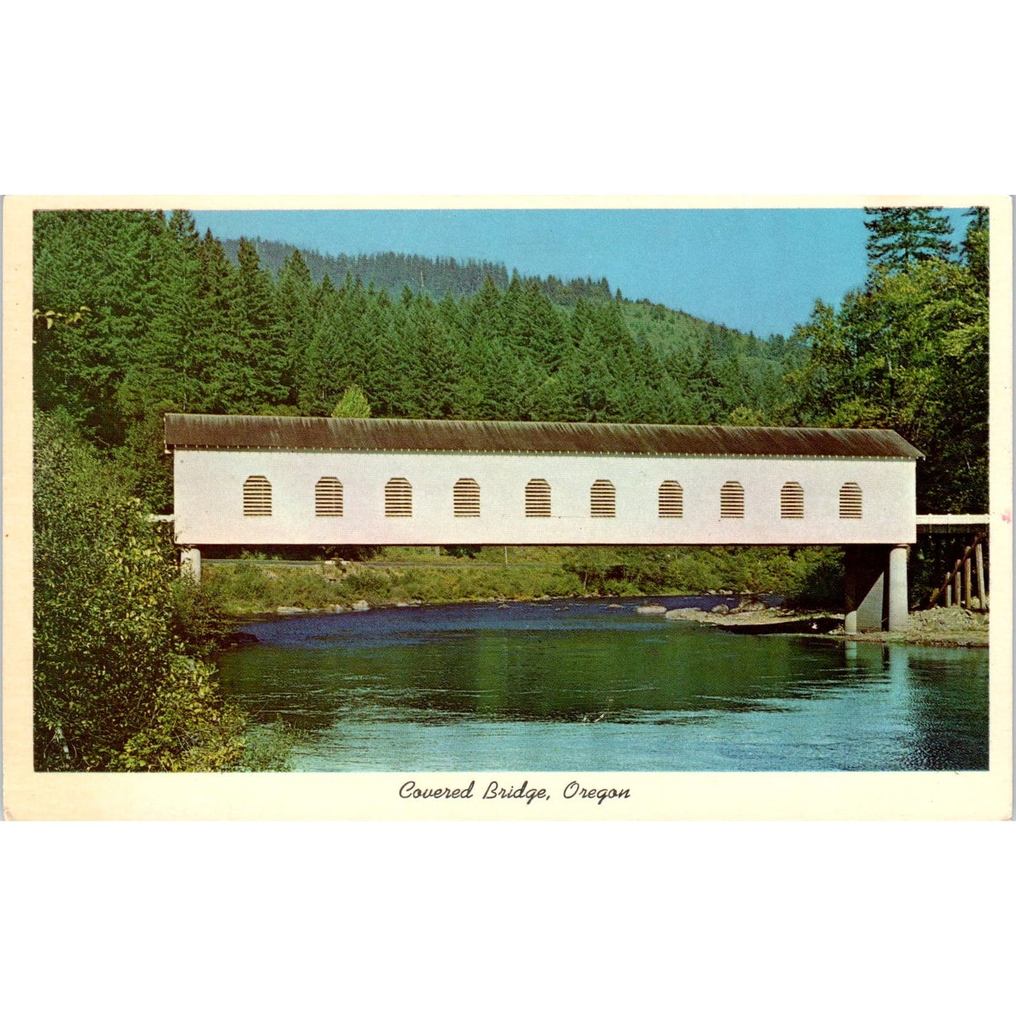 BE.39 Covered Bridge Oregon Covered Bridge Postcard PB12