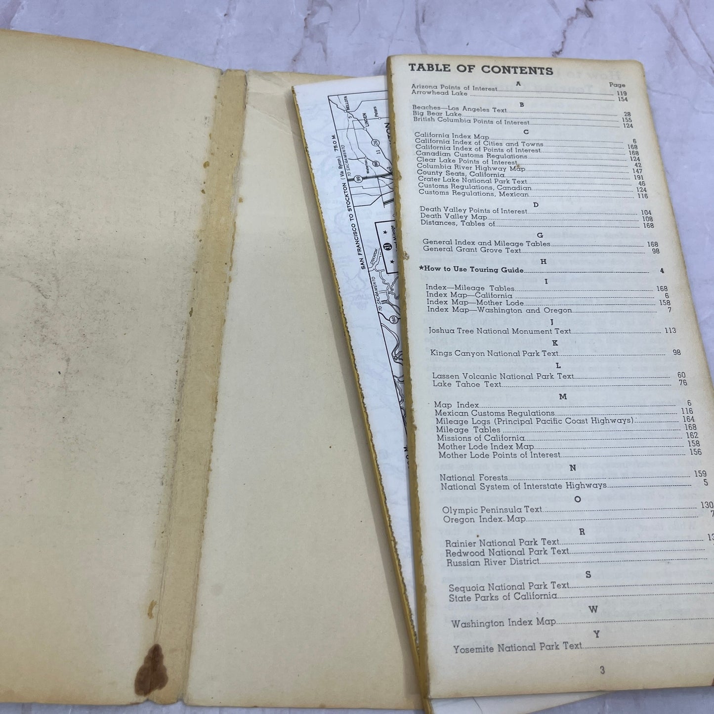 Vintage National Automobile Club Touring Guide of the Pacific Coast TH9-CB