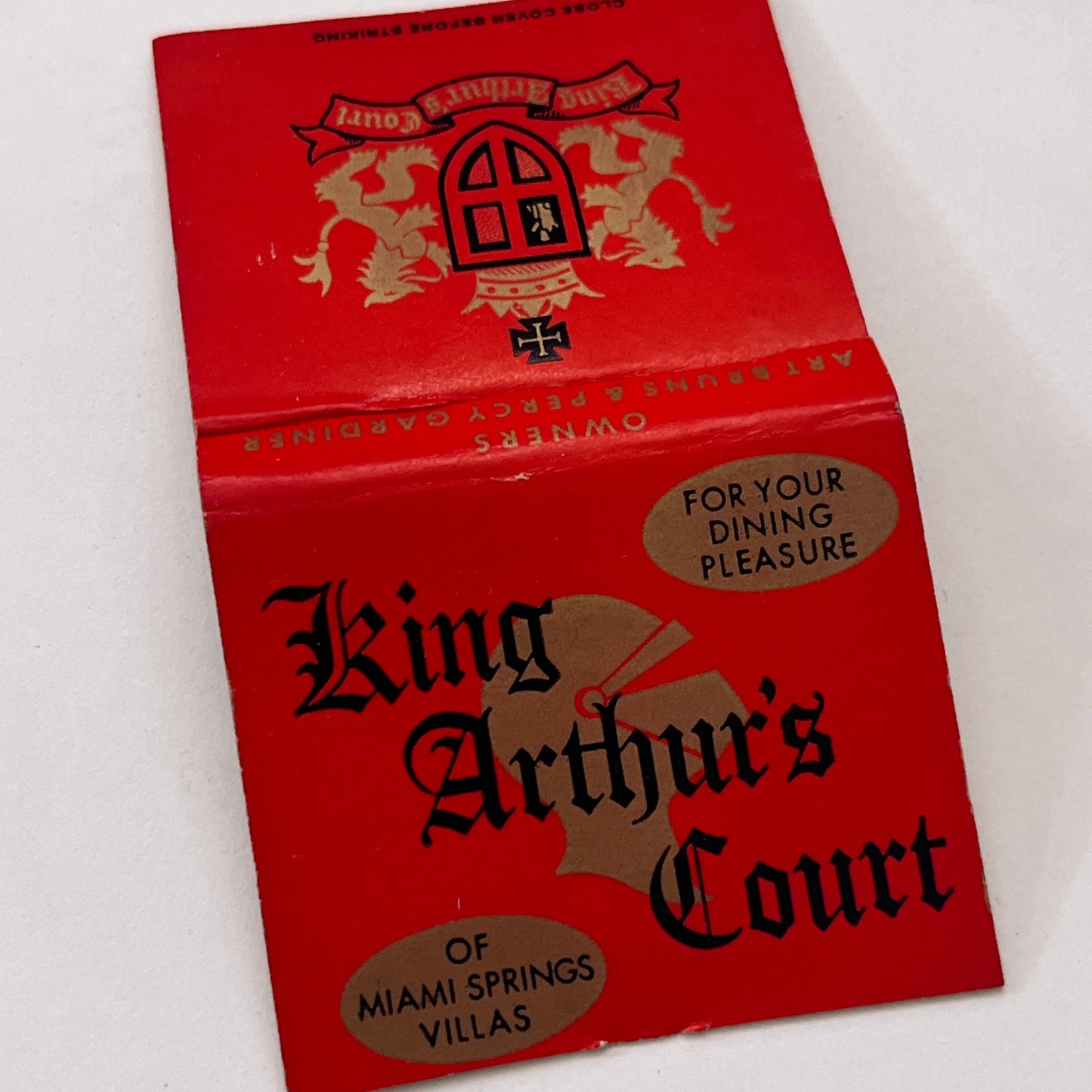 King Arthur's Court of Miami Springs Villas Vintage Matchbook Cover TB8-MB-11