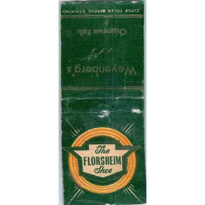 Weyenberg's Chippewa Falls WI The Florsheim Shoe Vintage Matchbook Cover SD4-Y8