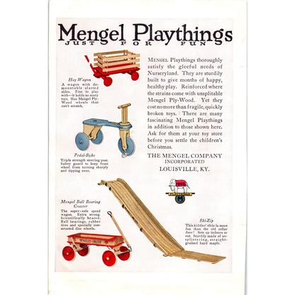 The Mengel Company Playthings Childrens Toys Louisville KY 1924 Magazine ad D23