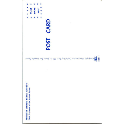 President Lyndon B. Johnson Portrait Vintage Postcard PC15