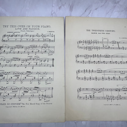 Twentieth Century March & Two Step J. Messina 1900 Sheet Music V15