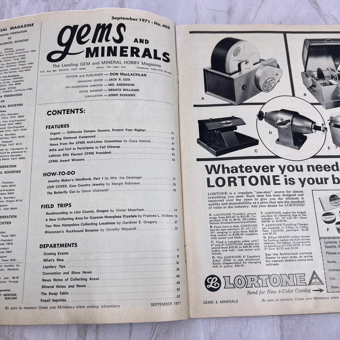 Rockhounding in the Midwest - Gems & Minerals Magazine - Sep 1971 M24