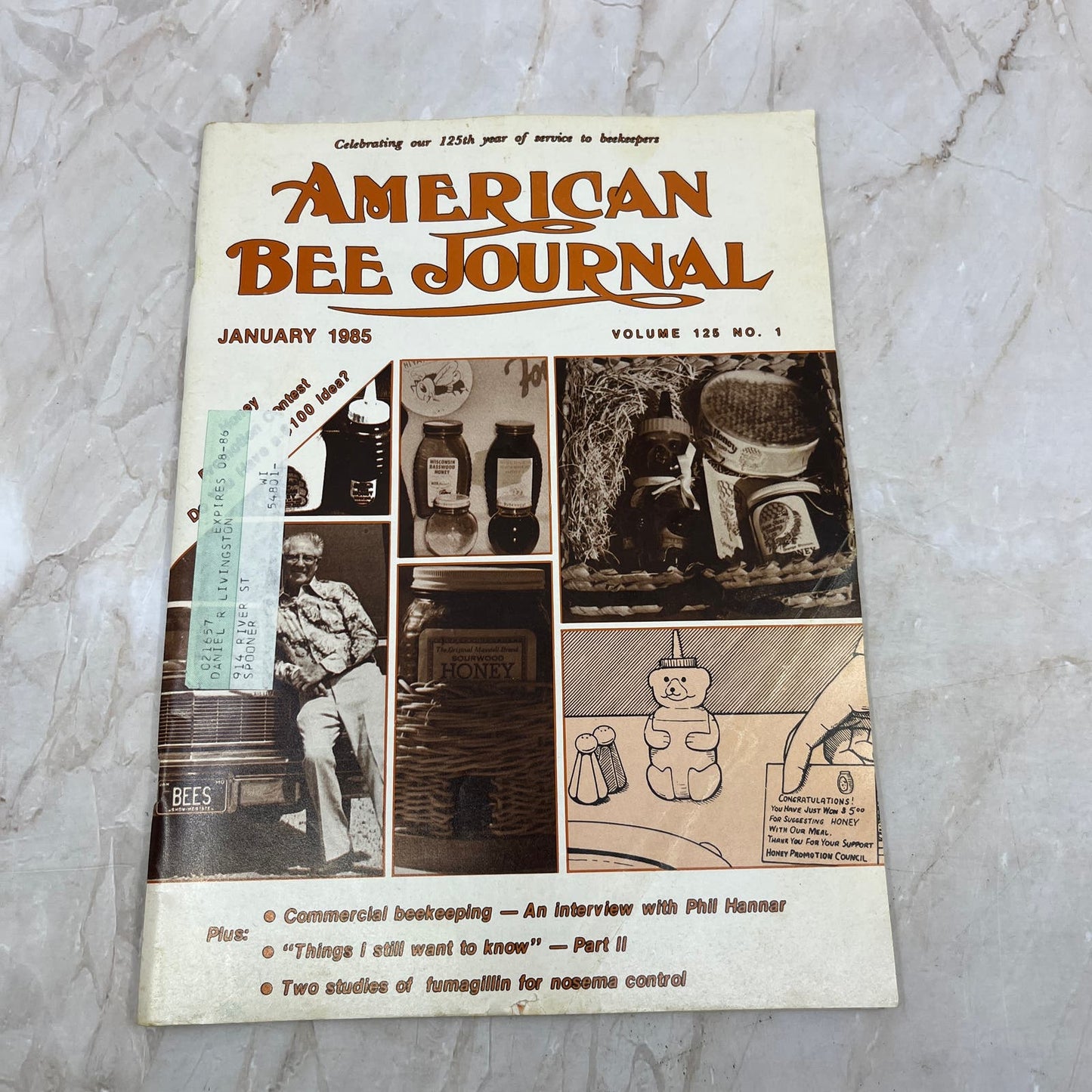 1985 Jan American Bee Journal Magazine Bees Beekeeping Honey M8