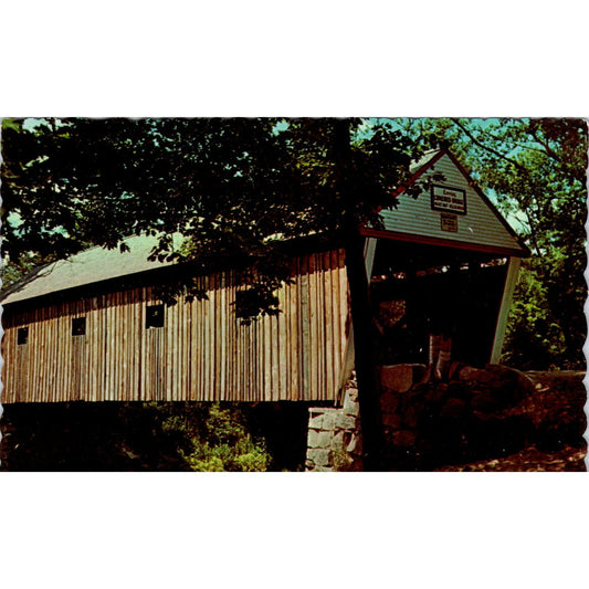 Lovejoy Bridge South Andover Maine Covered Bridge Postcard PB13