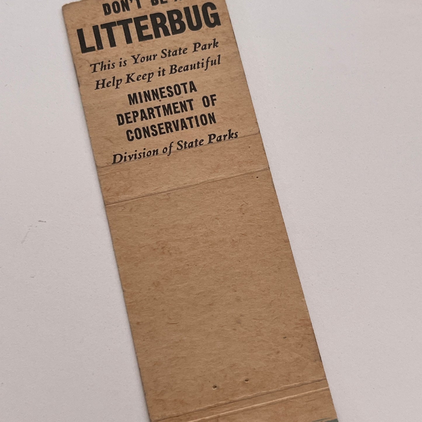 Minnesota State Parks Lady Slipper Flower Vintage Matchbook Cover MB59-2