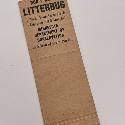 Minnesota State Parks Lady Slipper Flower Vintage Matchbook Cover MB59-2
