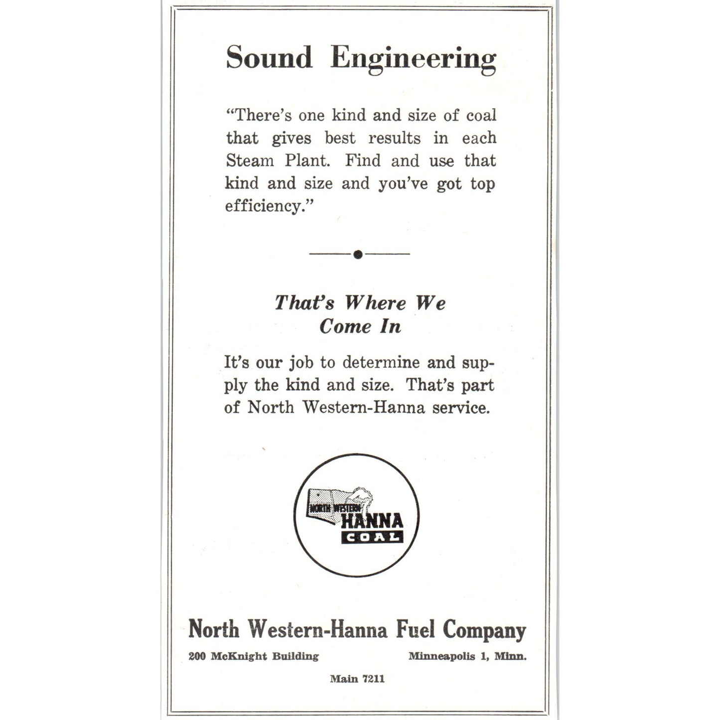 North Western-Hanna Fuel Company, Northwest Dairy Forwarding Co 1953 Ad AE9-DC1
