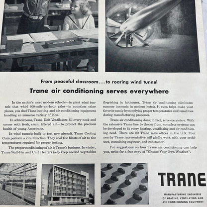 Trane Manufacturing Engineers La Crosse Wisconsin 1951 Magazine Ad FL6-10
