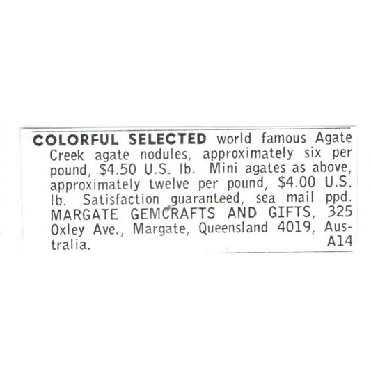 Margate Gemcrafts and Gifts Margate Queensland Australia 1972 Ad AF8-S17