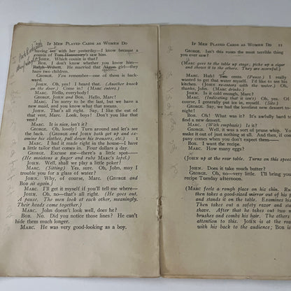 1928 If Men Played Cards as Women Do One-Act Play No. 548 L1-1