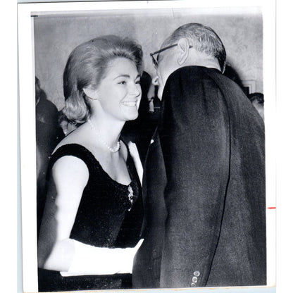 President Johnson Kissing Mrs. Edward Kennedy 1964 7x9 Original Press Photo D1-P