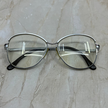 Retro Silver Tone Brown Trim Ladies' Eyeglasses Frames TD5G1-11