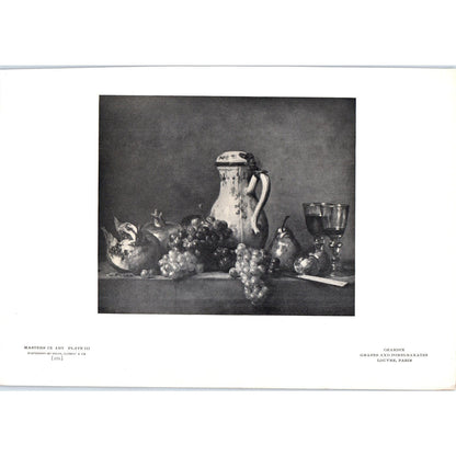 Grapes and Pomegranates - Chardin c1905 Art Print D13
