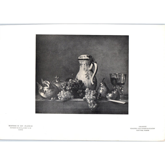 Grapes and Pomegranates - Chardin c1905 Art Print D13